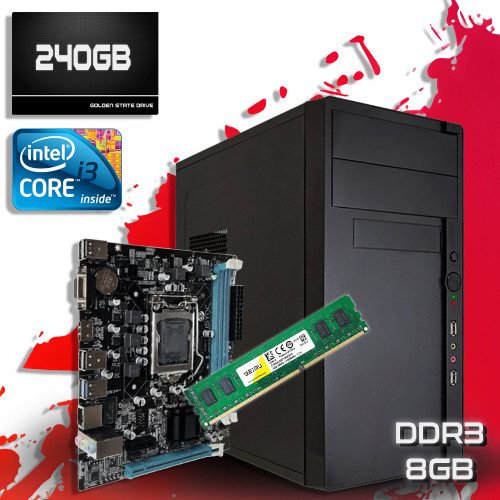 Computador Home CPU Intel Core I3 3240 3.40GHZ 8GB DDR3 SSD 240GB