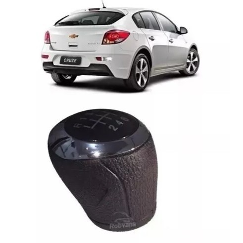 Bola De Câmbio Manopla Cruze Prisma 6m Preta Aro Cromado