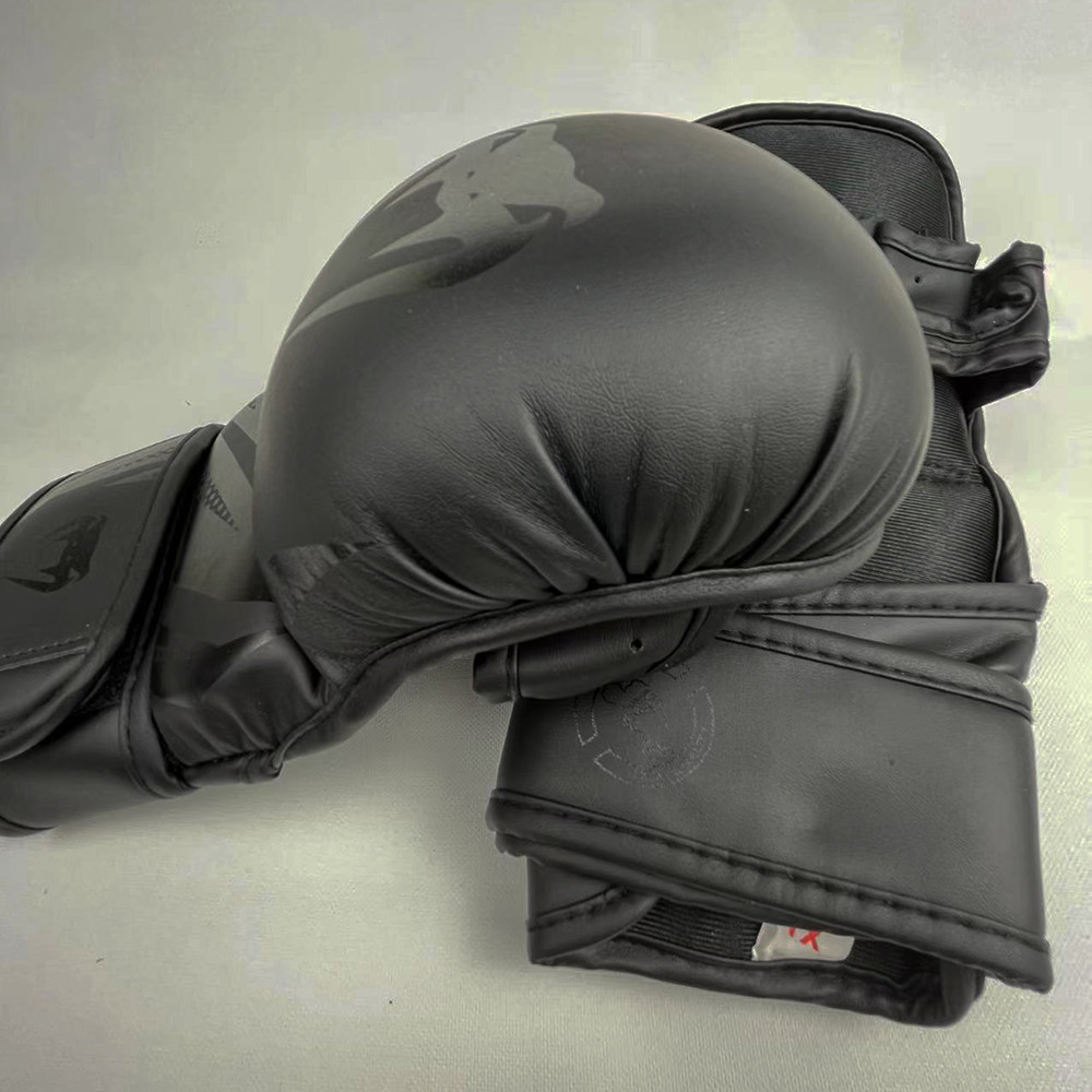 Caixa luvas de boxe 3 cores preto luta mma esportes couro Muay Thai luta Sanda luvas