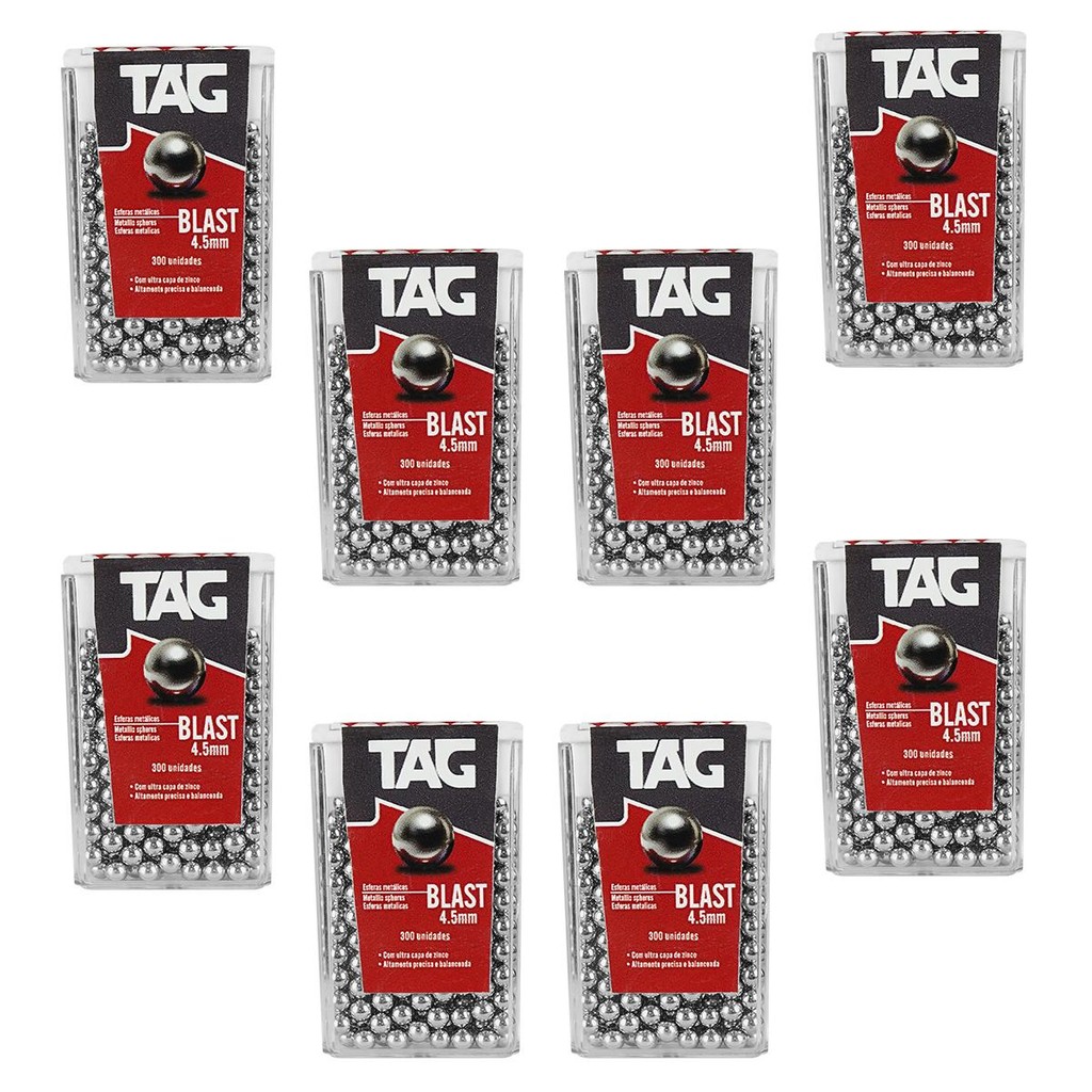 8un - ESFERA DE AÇO BLAST BB 4.5MM 300UN - TAG em Oferta na Shopee