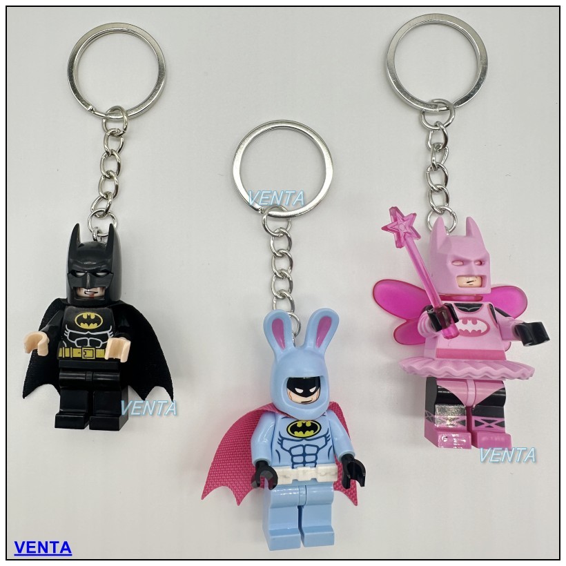 Compatível Com Chaveiro LEGO Batman , Capa Preta , Pingente De Casal De Fadas Rosa , Acessório Bolsa Escolar