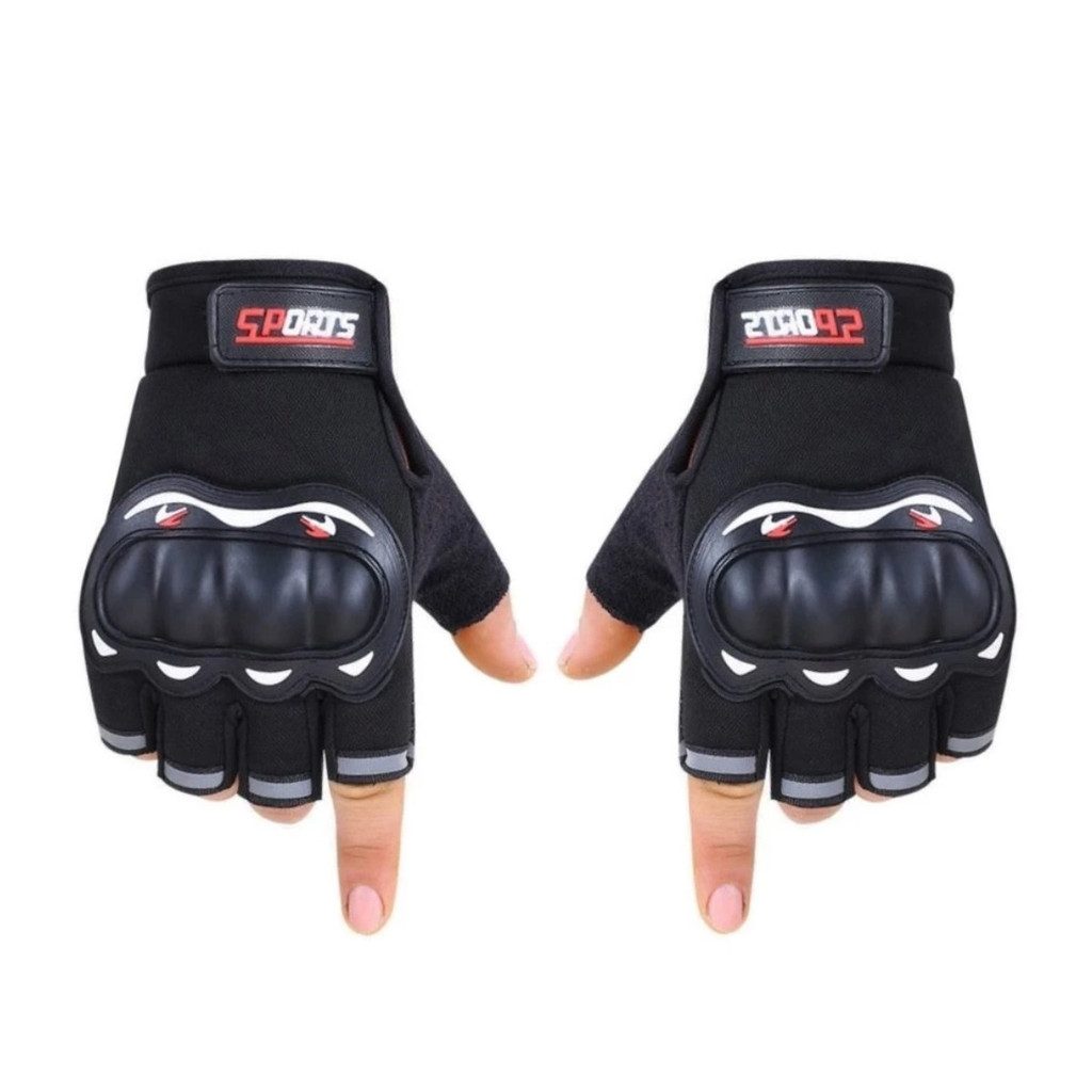 Luva Motoqueiro Bike Ciclismo Motocross Skate Meio Dedo Confortável MTB Speed Academia Anti-impacto