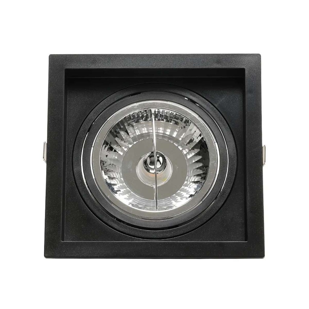Spot de Embutir Quadrado Recuado Save AR111 SE-330.1068 Preto