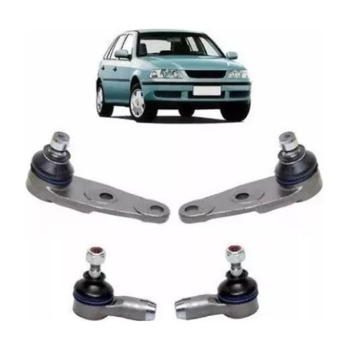 Kit Pivo Terminal Direção Gol G2 G3 G4 Dir Hidraulica