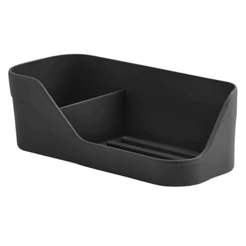Organizador de Pia Porta Sabão Detergente E Bucha Preto Compacto Prático Cozinha OU