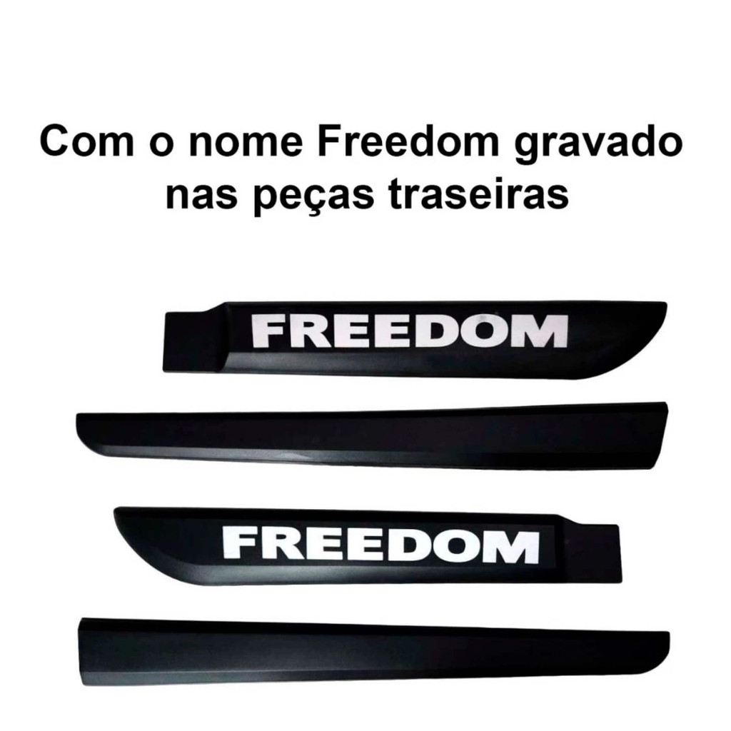 Friso tipo Original Preto Silk 4P Strada Freedom 2021 em diante 4 Peças Grid - 2049AC-PTO-I — imagem 2 de 2
