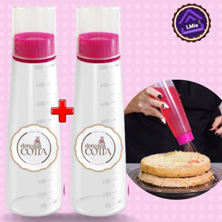 2 Bisnaga Regador de Massas Umidecer  Bolo Chuveirinho com tampa graduada em Oferta na Shopee