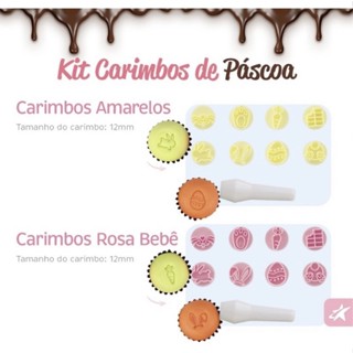 Kit Carimbos Páscoa - 9 Peças - Cor Rosa (Blue Star) em Oferta na Shopee