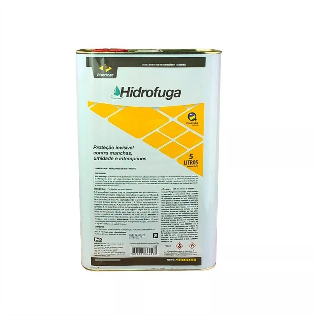 Psc Hidrofuga 5L Pisoclean Hidrofugante/impermeabilizante