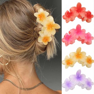 Grampo De Cabelo Acrílico Frangipani Grande Garra Mulher Acessórios De Férias