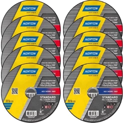 Kit 10 Discos de Corte para Esmerilhadeira 115x22.23mm 66252849762 NORTON