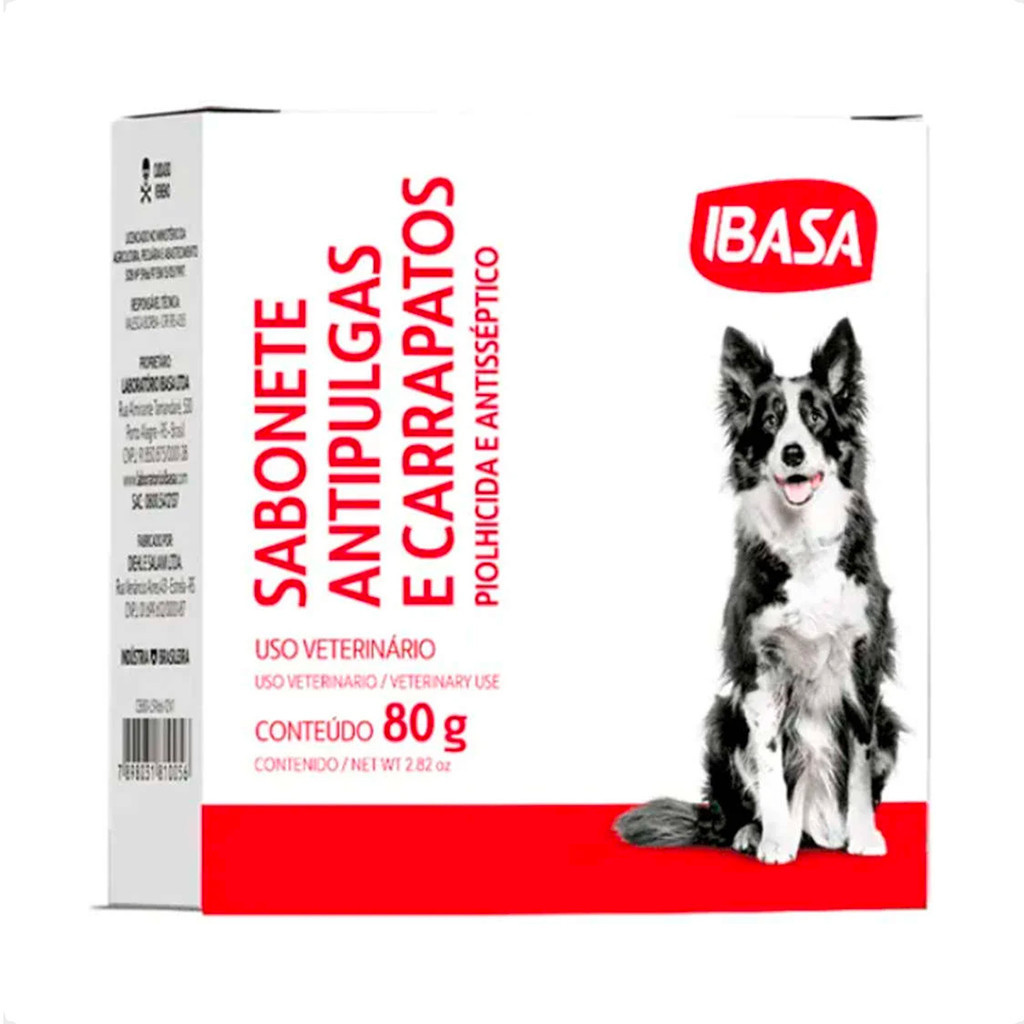Sabonete Ibasa Antipulgas Ibapet para Cães - 80g
