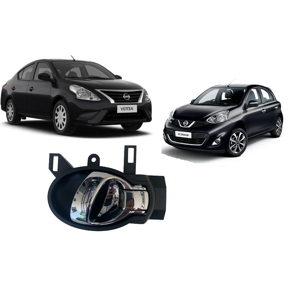 Maçaneta Interna Nissan March Versa 2011 2012 2013 Á 2016 Cromada