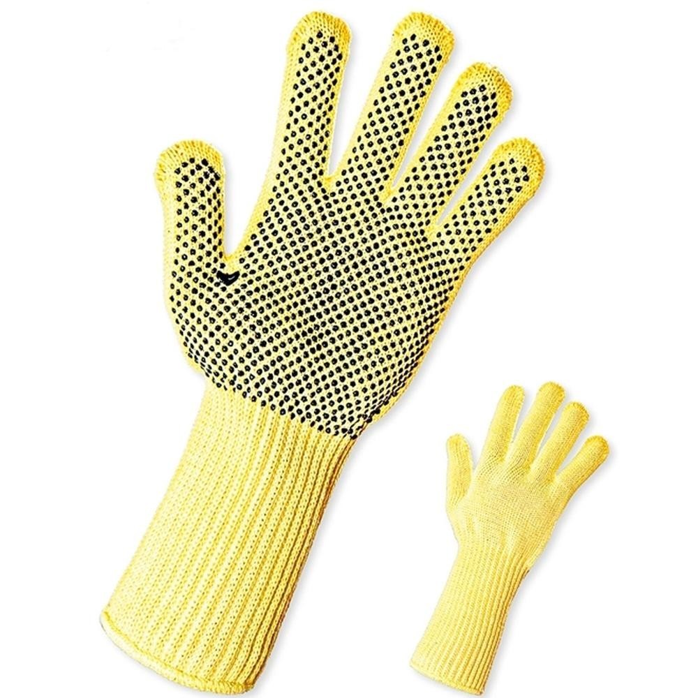 Luva de Proteção ao Corte Punho Longo 10 CM em Aramida Kevlar 4 Fios Pigmentada Seiki CA 6540