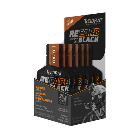 RECARB ENERGY GEL BLACK 10X30G COFFE - Melhor Gel de Carboidrato de 2024