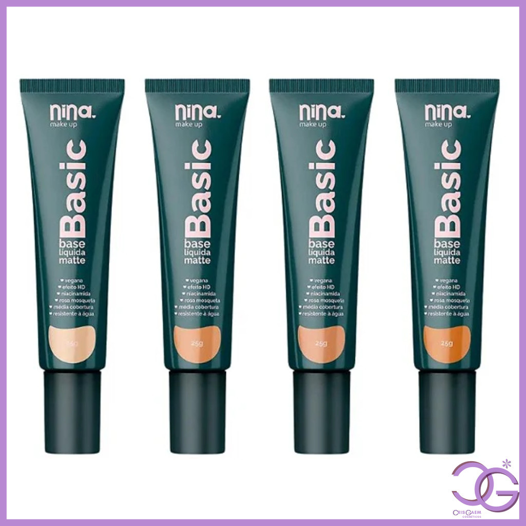 Base Líquida Basic - Nina Makeup em Oferta na Shopee