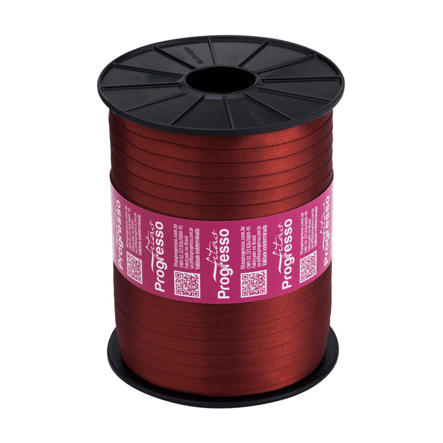 Fita de Cetim 7mm nº1 - 100m Cor 1383 Terra - 1 unidade - Fitas Progresso - Rizzo em Oferta na Shopee