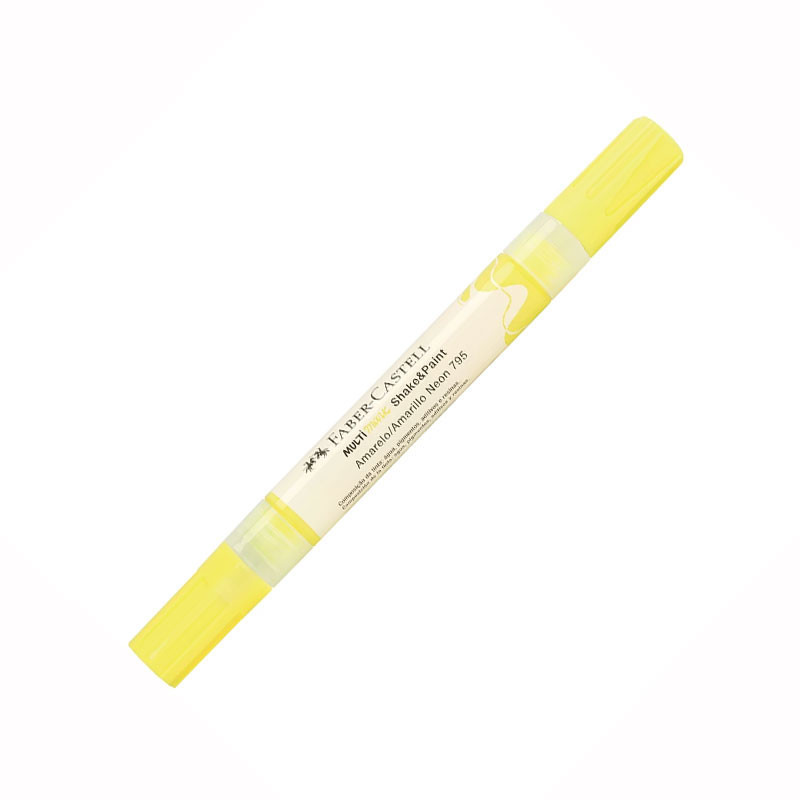 Pincel marcador permanente Multimark Amarelo Neon MM/SPAMN795 Faber-Castell em Oferta na Shopee