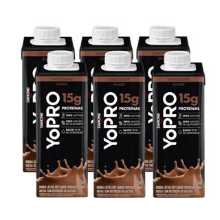 Pack 6 unidades YoPRO Bebida Láctea UHT Chocolate 15g de proteínas 250ml