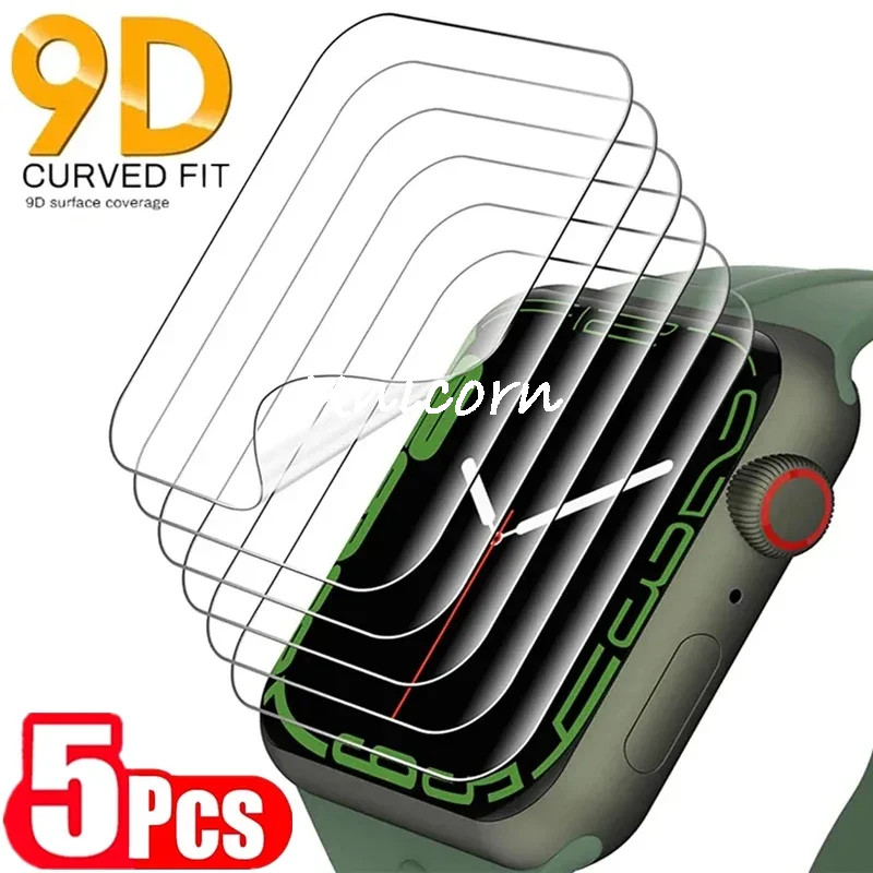 5 Peças Filme De Hidrogel Para Apple Watch 11 10 42mm 46mm 9 5 6 SE 40MM 44MM 38MM Protetor De Tela Macio Ultra3 49MM 7