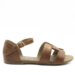 Sandália Rasteira Couro H Fechada Melina Castanho em Oferta na Shopee