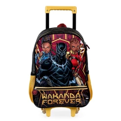 Mochila Escolar Masculina De Rodinhas Pantera Negra