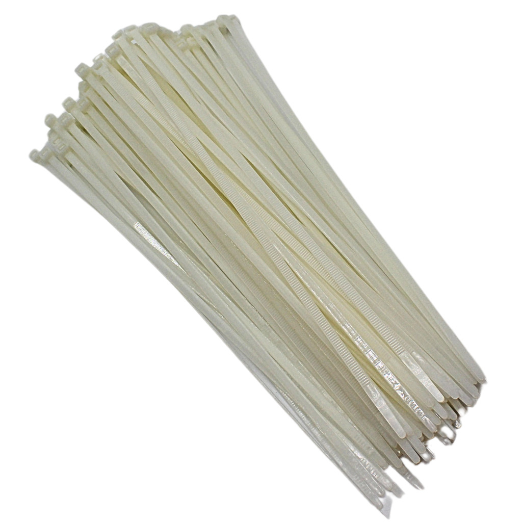 Conjunto 100 Abraçadeiras Nylon Enforca Gato 280 X 4,8MM Branco
