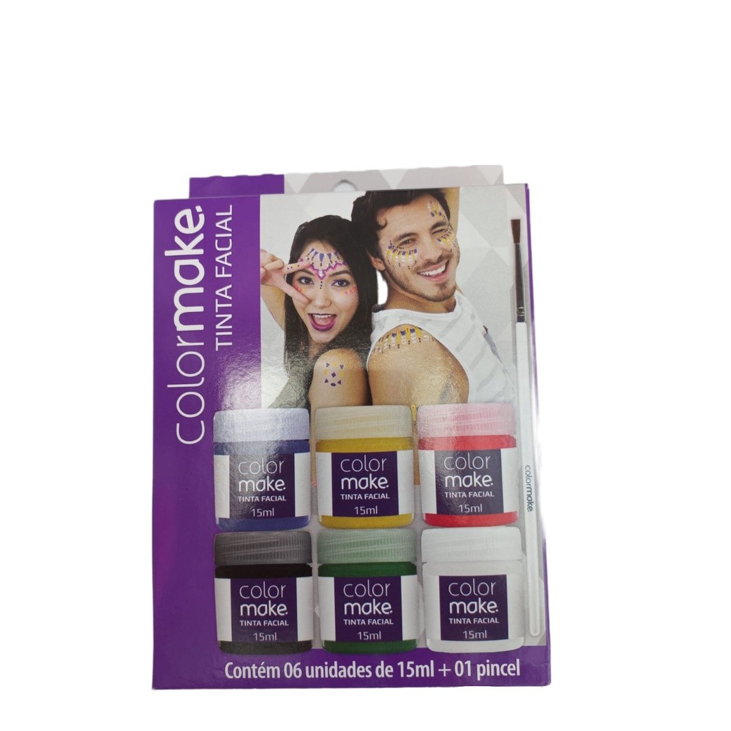 Kit tinta facial color make com 6 uni