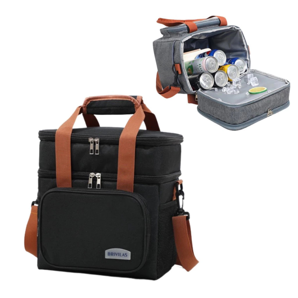 Bolsa Térmica 2 Compartimentos Com Alça De Mão E Lateral Isolamento Térmico Eficiente