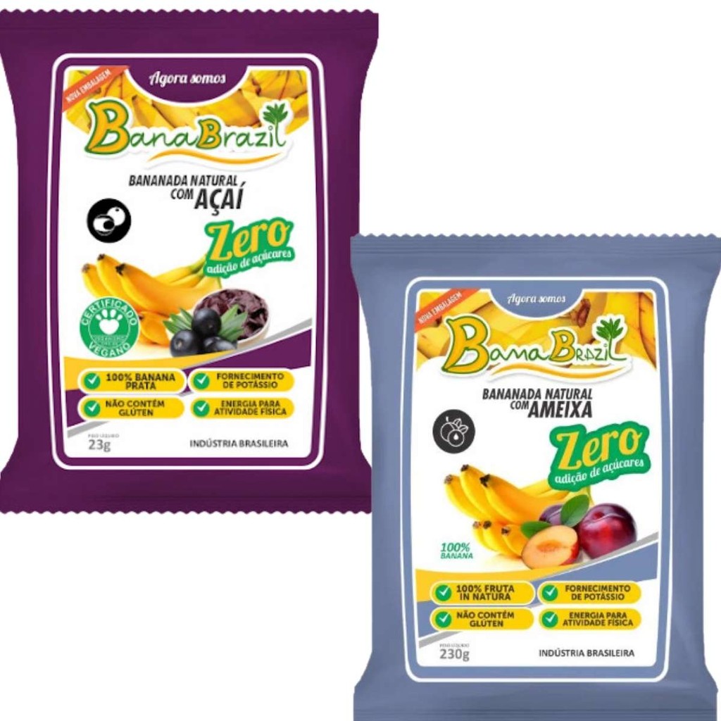 Doce Bananinha Zero Açúcar 100% Açai - Ameixa  C/20un 23g