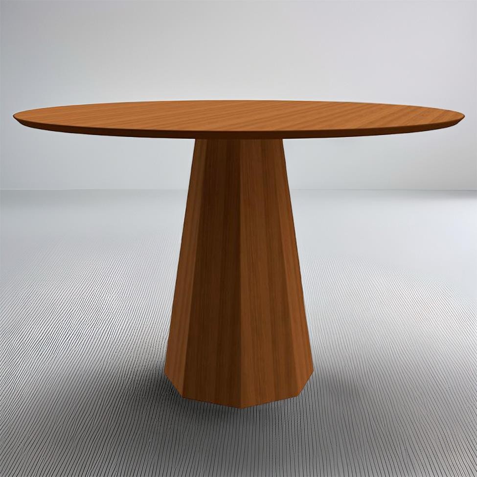 Mesa de Jantar Redonda Melina Imbuia 117 cm - Home & Living