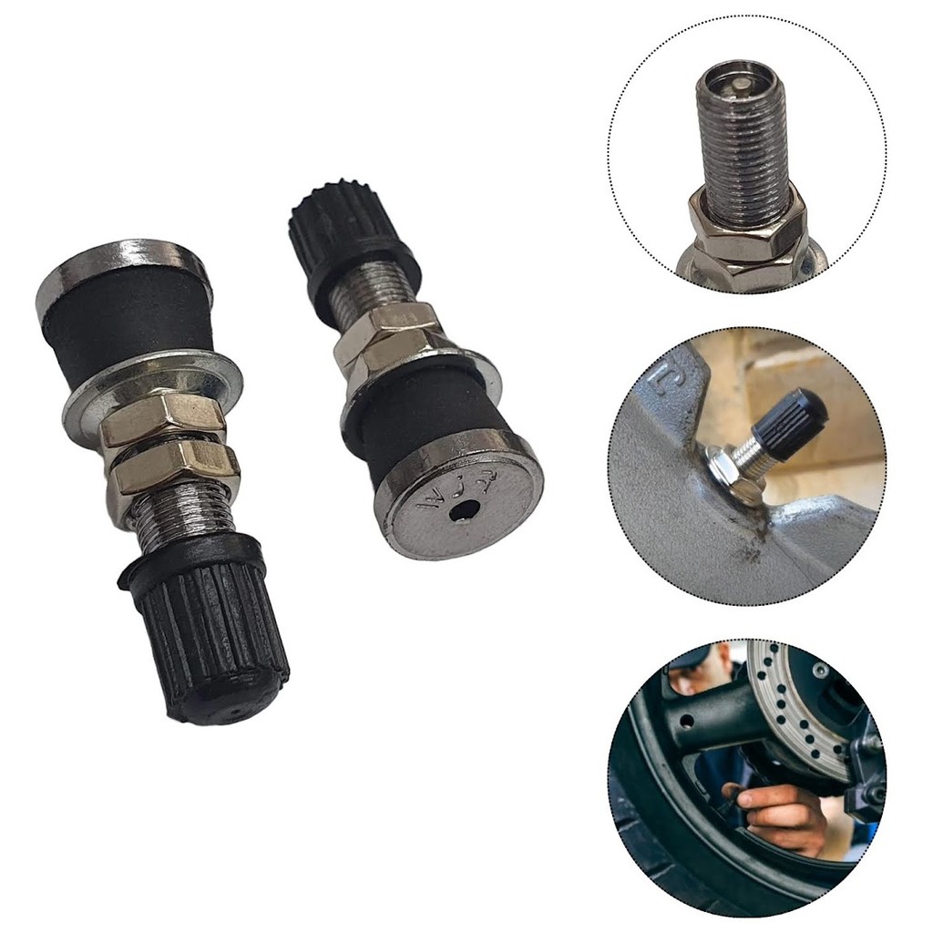 Par 2 Bico Para Pneu Sem Câmara Moto Ferro Reforçado Tr-4062 em Oferta na Shopee