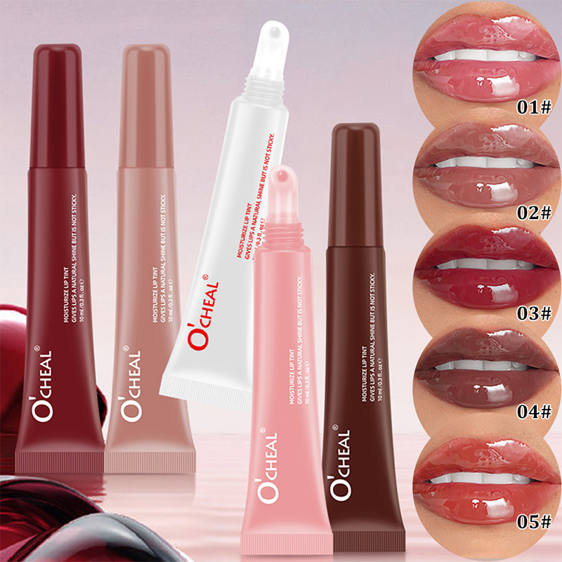 OCHEAL Água Batom Dudu Light Espelho Líquido Brilho Labial Rico Óleo Hidratante E De Vidro...