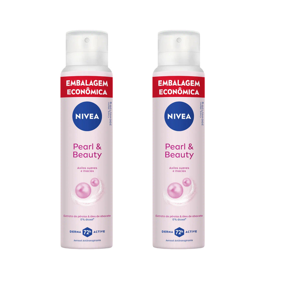 Kit 02 Desodorante Nivea Pearl & Beauty 200ml 72h - Nivea