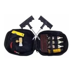 Kit Reparo Pneu Moto Furo Emergência Viagem c/ 3 Cilindros CO2