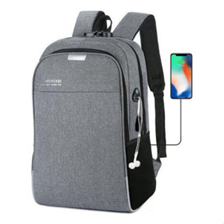 Mochila Anti Furto Notebook Saida Cabo Aux Usb Fone Ouvido