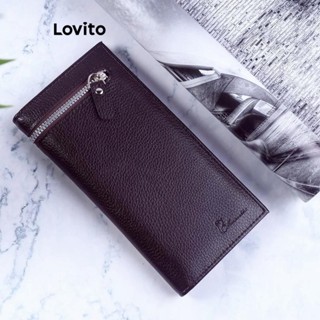 Lovito Carteira Casual De Alta Capacidade Com Vários Compartimentos Para Cartões Com Zíper Liso Para Mulheres LCS06580