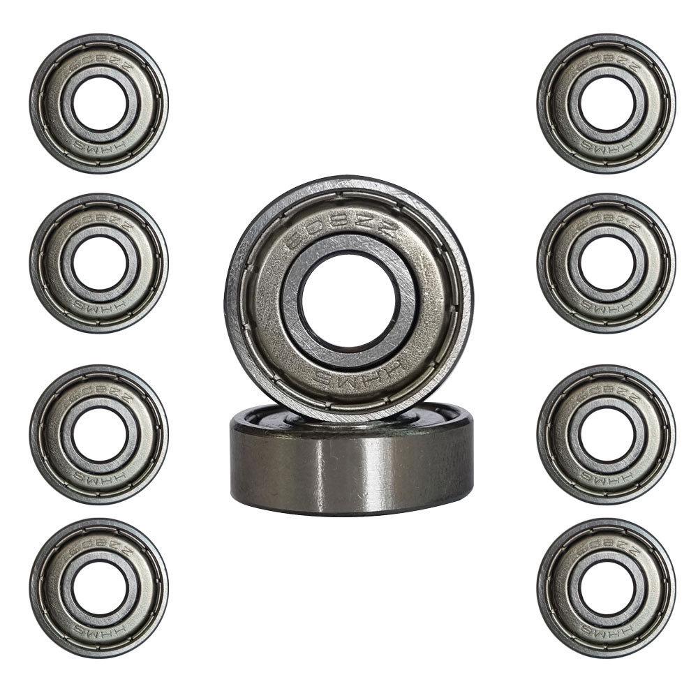 Kit 10 Rolamentos 608ZZ 608 Semi Profissional Abec - Skate, Patins, Longboard e Patinete