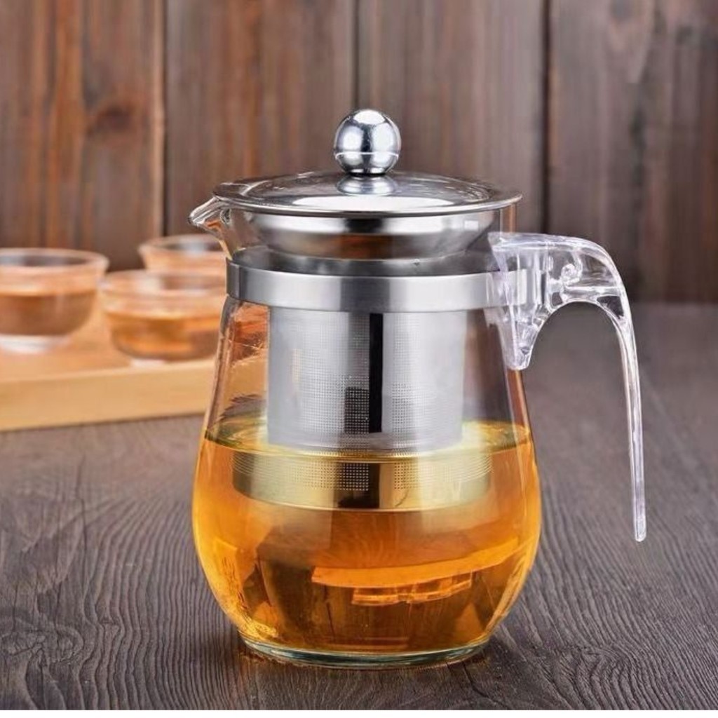 Chaleira Chá Vidro Com Infusor 750ml Bule Chá em Oferta na Shopee