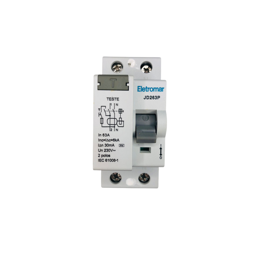 DR Bipolar 63A Eletromar Disjuntor DR 2 pólos 63A