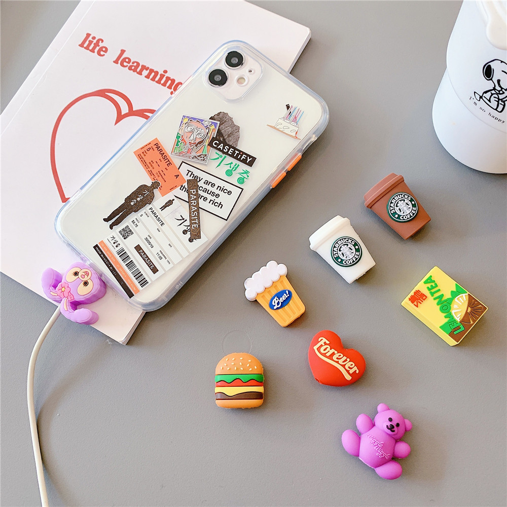 Protetor Cabo USB Carregador Personagem Iphone Android