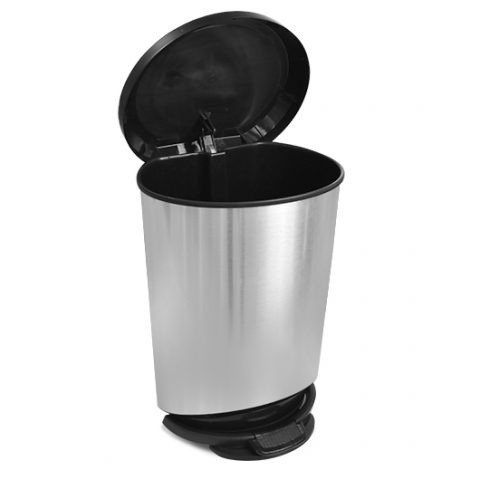 Lixeira Luxo C/ Pedal E Tampa 20 Litros Para Banheiro Escritório Cozinha Lavanderia — imagem 2 de 2