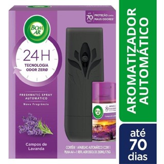 Aparelho Com Refil 250Ml Bom Ar Freshmatic Campos de Lavanda