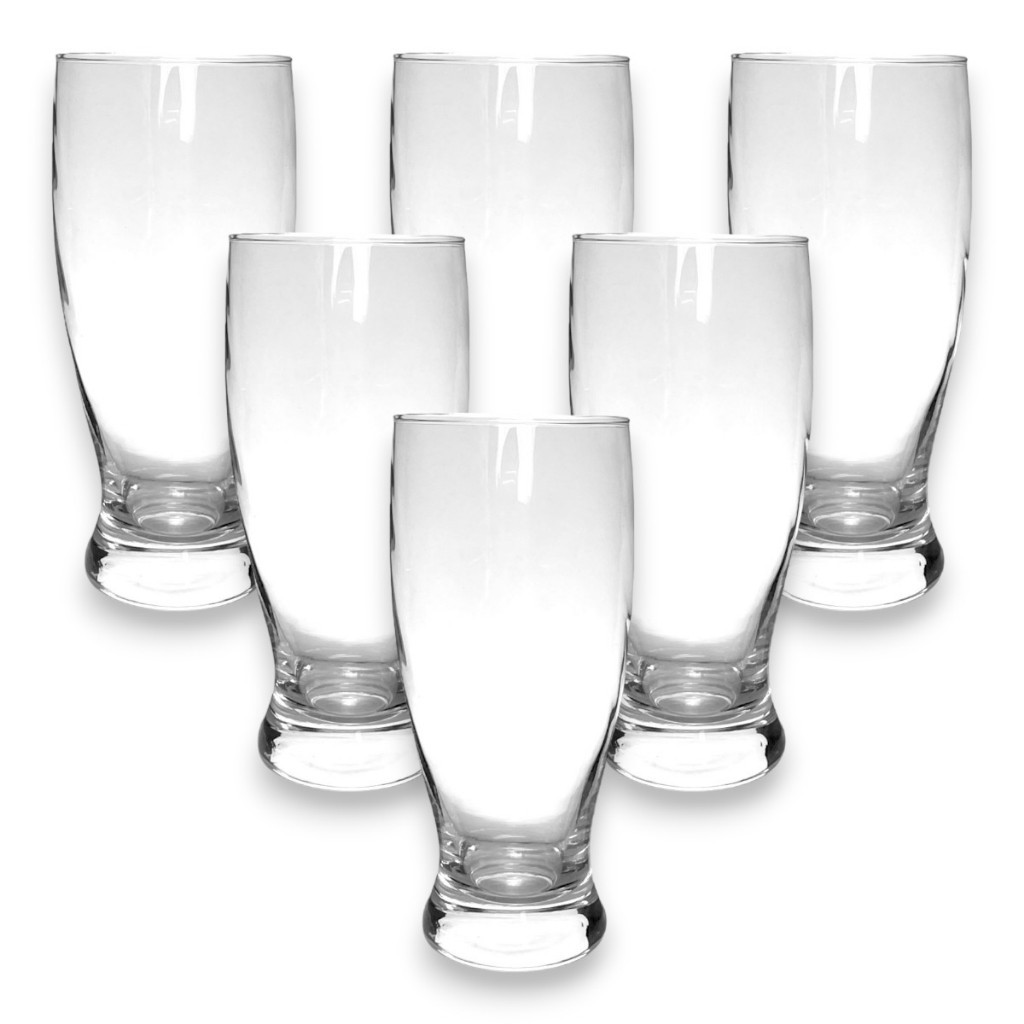 Kit 6 Copo Chopp Transparente 350ml Taca Tulipa Bar Cerveja