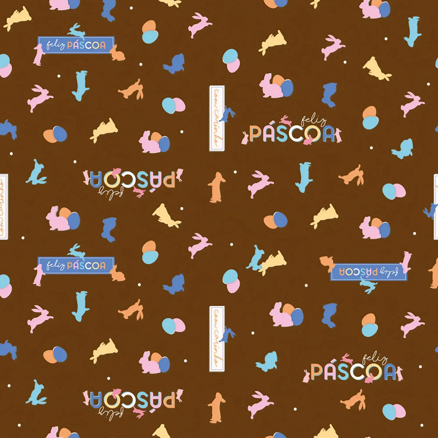 Folha para Ovos de Páscoa Feelings Marrom 69x89cm - 5 unidades - Cromus - Rizzo em Oferta na Shopee