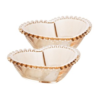 2 Bowls Wolff Pearl de Cristal Âmbar