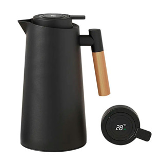 Garrafa Térmica Inox 1l Café Quente Água Gelada C/termostato Cor Preto