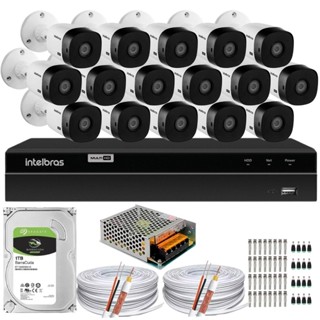 Kit Intelbras 16 Câmeras Vhc 1120 Dvr 16 Canais 1t 200m Cabo em Oferta na Shopee