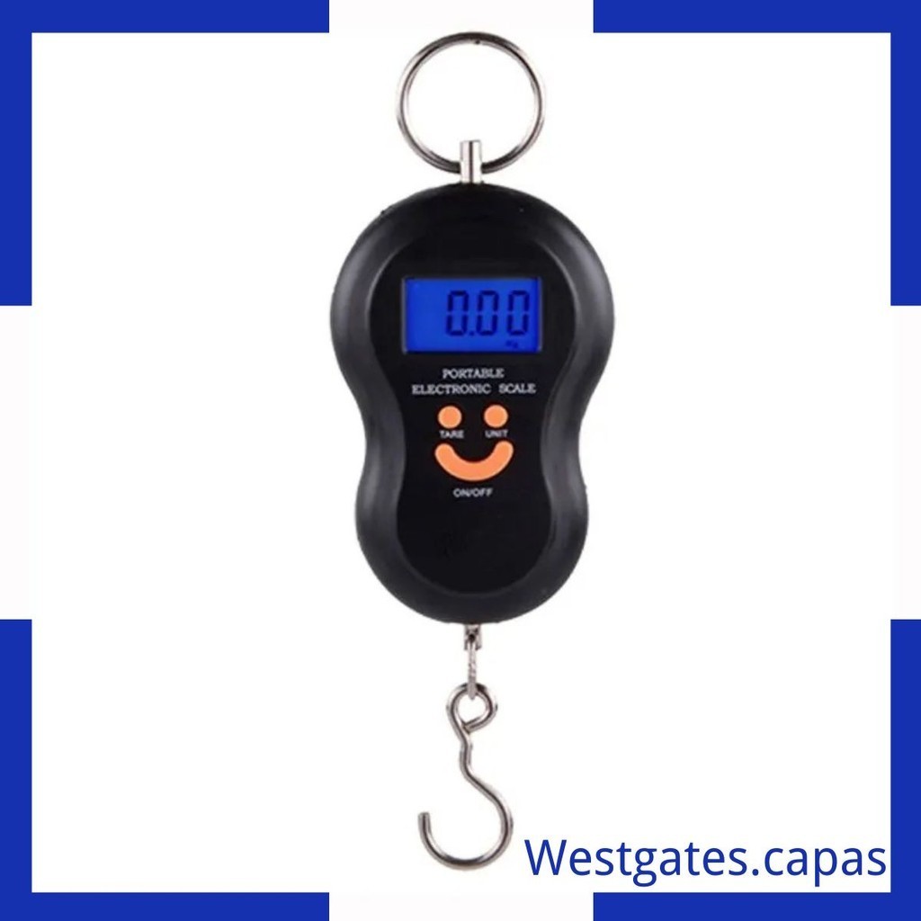 Escala Gourd portátil eletrônico com luz de fundo para comprar legumes escala eletrônica gancho portátil pesando 50KG 1PC