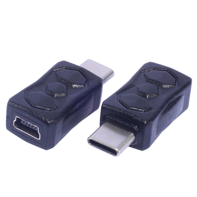 KIN 480Mbps Conversor De Carregamento Universal Mini USB Fêmea Para Tipo C Macho Adaptador Smartphones Tablets Fones De